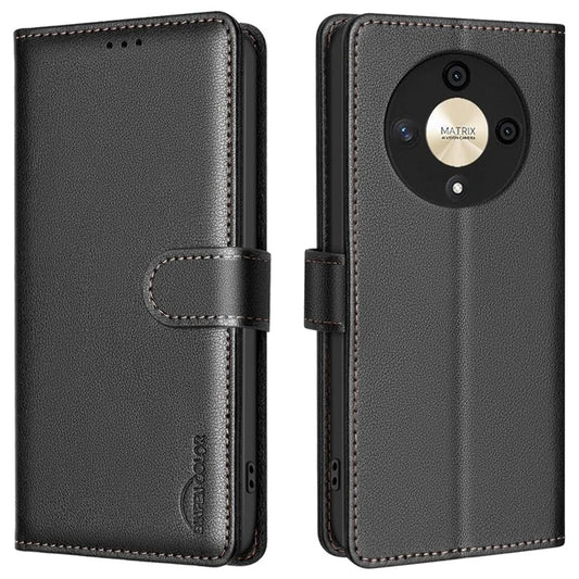 BINFEN COLOR BF32 For Honor X9b 5G / Magic6 Lite 5G Case Leather Phone Cover Litchi Texture