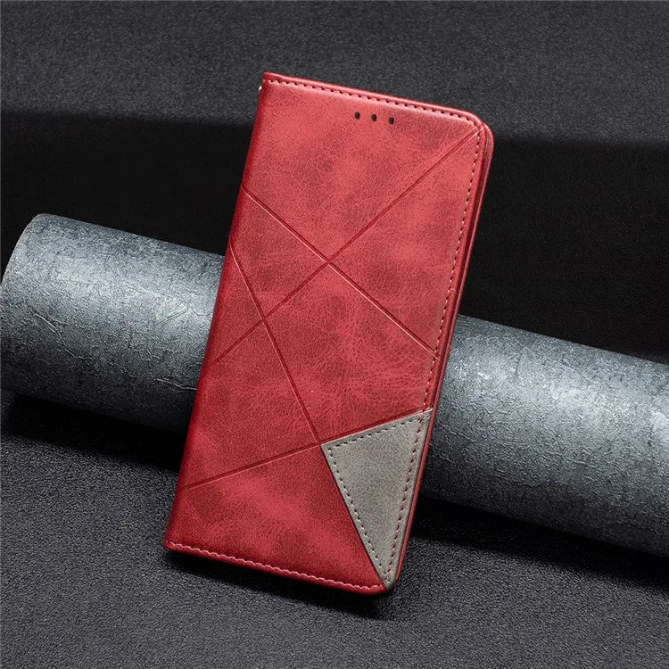 For iPhone 16 Plus Case PU Leather Rhombus Pattern Shockproof Phone Cover