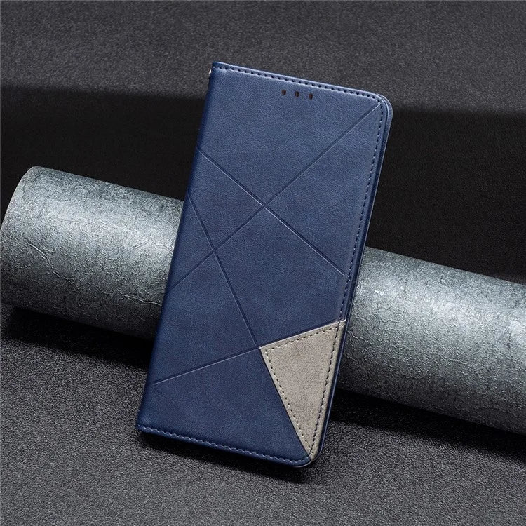 For iPhone 16 Plus Case PU Leather Rhombus Pattern Shockproof Phone Cover