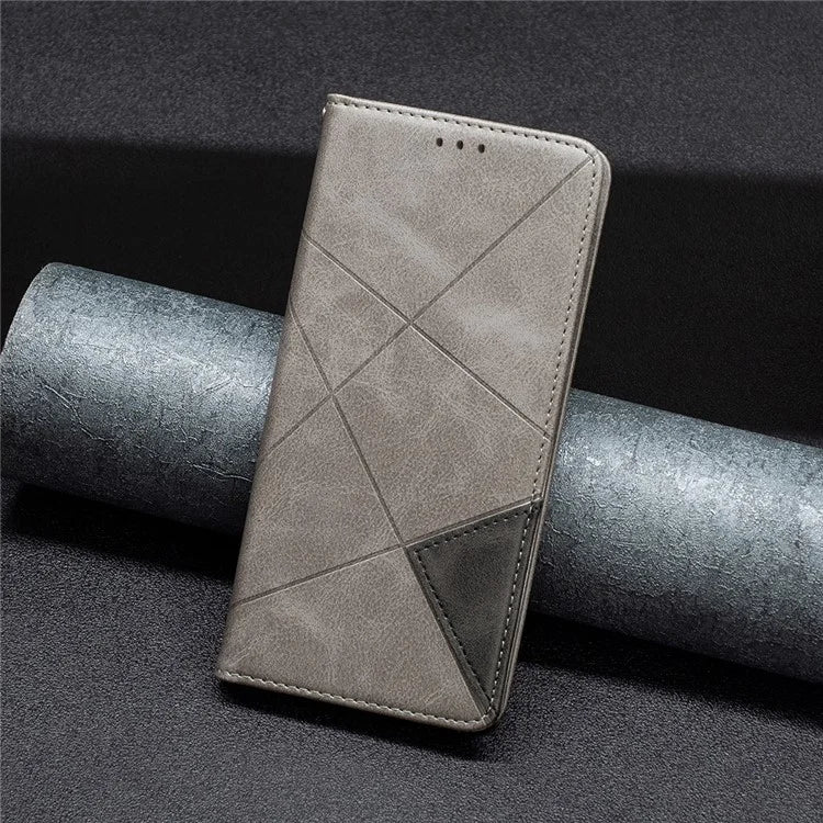 For iPhone 16 Plus Case PU Leather Rhombus Pattern Shockproof Phone Cover