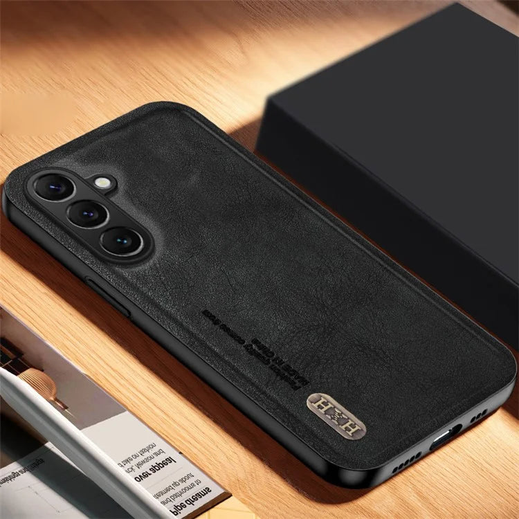 For Samsung Galaxy F15 5G Matte Phone Case TPU+PU Phone Cover Work with Magnetic Car Holder