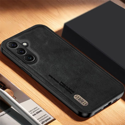 For Samsung Galaxy F15 5G Matte Phone Case TPU+PU Phone Cover Work with Magnetic Car Holder