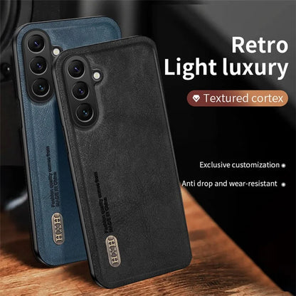 For Samsung Galaxy M34 5G / F34 5G Case Matte Texture TPU+Leather Phone Cover Non-Slip Shockproof