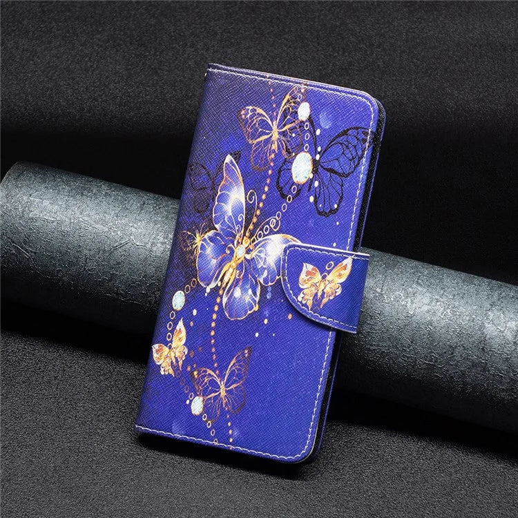 For iPhone 16 Case Pattern Printing Wallet Leather Flip Phone Cover