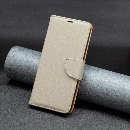 For iPhone 16 Plus Case Litchi Texture Leather Wallet Support Stand Phone Cover