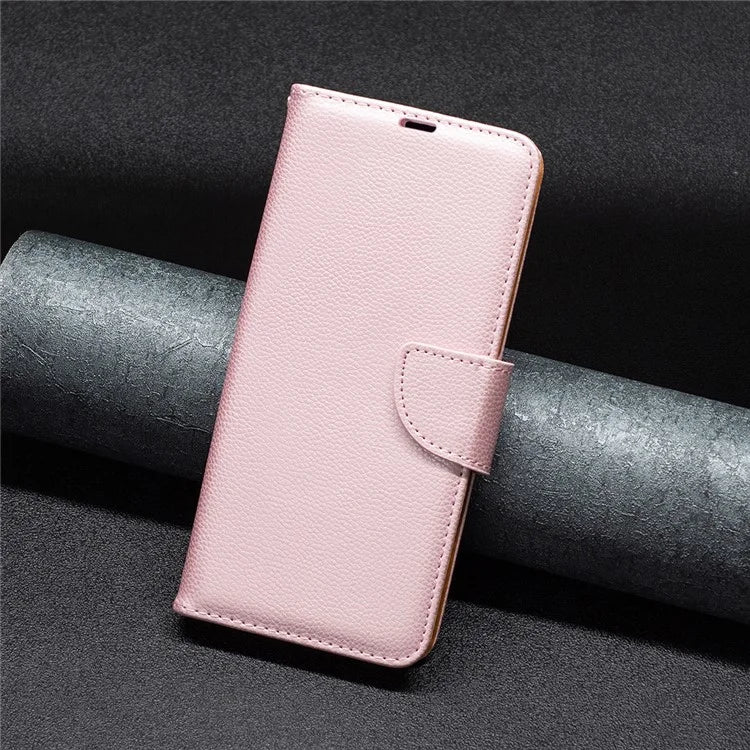 For iPhone 16 Plus Case Litchi Texture Leather Wallet Support Stand Phone Cover