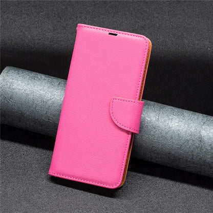 For iPhone 16 Case Drop Proof Wallet Litchi Texture Leather Phone Cover