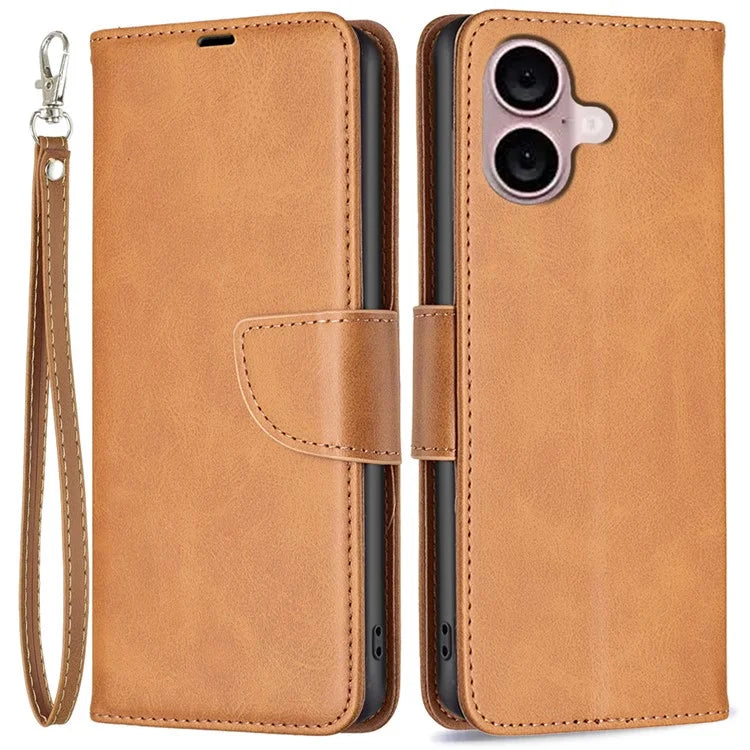 For iPhone 16 Case Shockproof Leather Stand Wallet Mobile Phone Cover