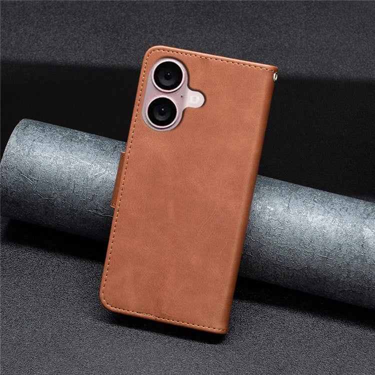 For iPhone 16 Case Shockproof Leather Stand Wallet Mobile Phone Cover