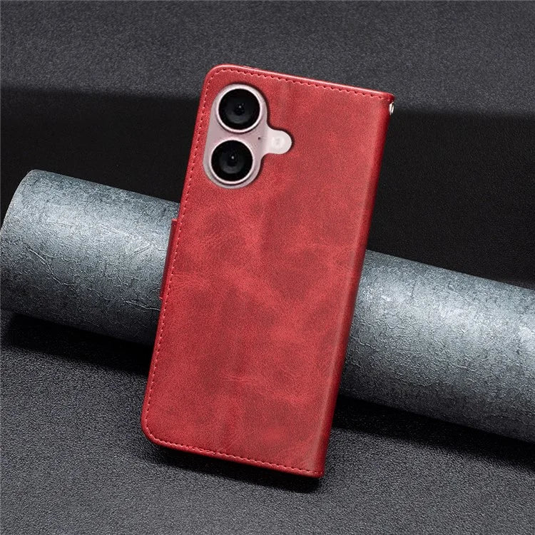 For iPhone 16 Case Shockproof Leather Stand Wallet Mobile Phone Cover