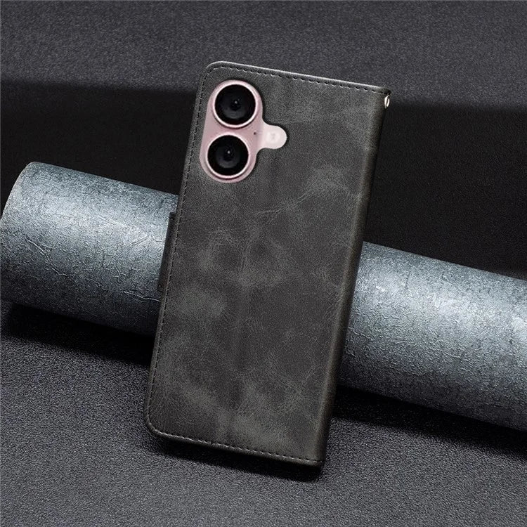 For iPhone 16 Case Shockproof Leather Stand Wallet Mobile Phone Cover