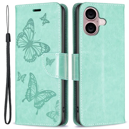 For iPhone 16 Plus Anti-Scratch Phone Stand Case Wallet Leather Phone Cover
