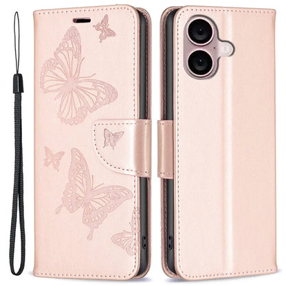 For iPhone 16 Plus Anti-Scratch Phone Stand Case Wallet Leather Phone Cover