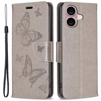 For iPhone 16 Plus Anti-Scratch Phone Stand Case Wallet Leather Phone Cover
