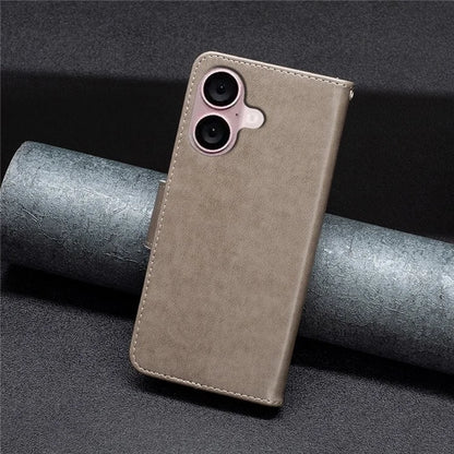 For iPhone 16 Plus Anti-Scratch Phone Stand Case Wallet Leather Phone Cover