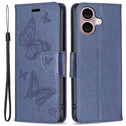 For iPhone 16 Plus Anti-Scratch Phone Stand Case Wallet Leather Phone Cover