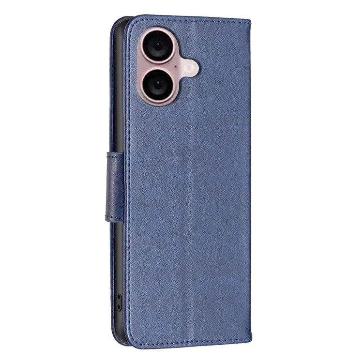 For iPhone 16 Plus Anti-Scratch Phone Stand Case Wallet Leather Phone Cover