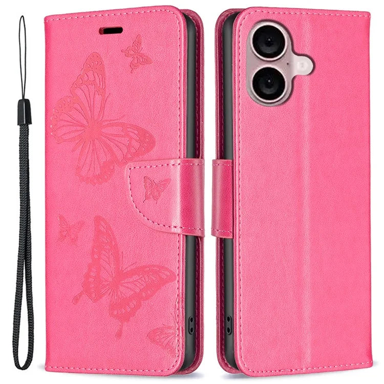 For iPhone 16 Plus Anti-Scratch Phone Stand Case Wallet Leather Phone Cover