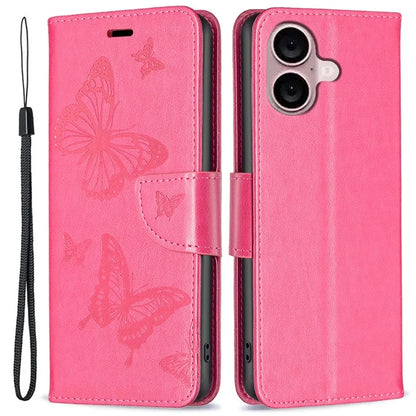 For iPhone 16 Plus Anti-Scratch Phone Stand Case Wallet Leather Phone Cover