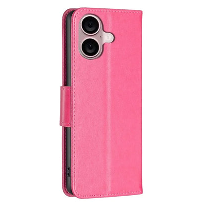 For iPhone 16 Plus Anti-Scratch Phone Stand Case Wallet Leather Phone Cover