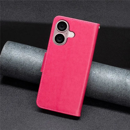 For iPhone 16 Plus Anti-Scratch Phone Stand Case Wallet Leather Phone Cover