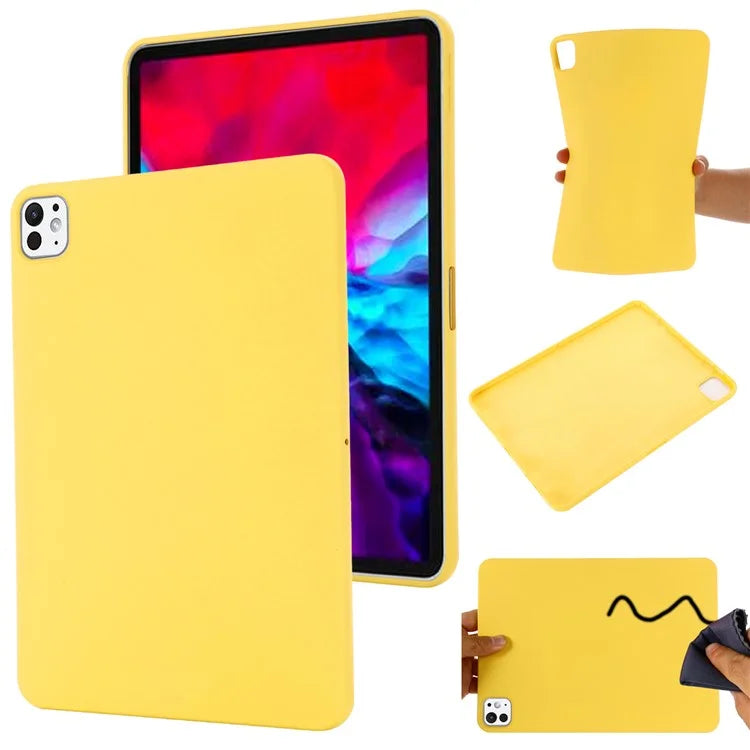 For iPad Pro 13 (2024) Case Liquid Silicone Scratch Resistant Tablet Cover