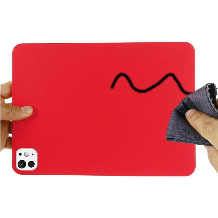 For iPad Pro 13 (2024) Case Liquid Silicone Scratch Resistant Tablet Cover