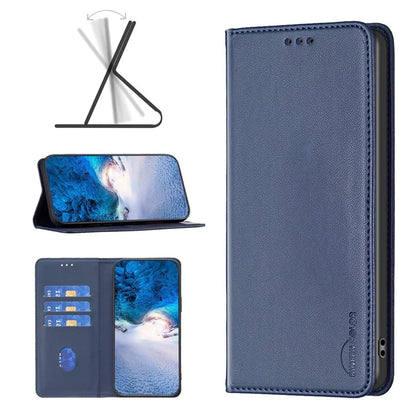 BINFEN COLOR BF18 For iPhone 16 Case Magnetic Closing PU Leather Card Holder Phone Cover