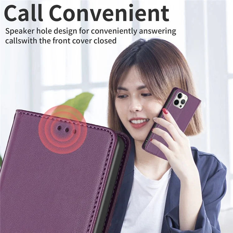 BINFEN COLOR BF18 For iPhone 16 Case Magnetic Closing PU Leather Card Holder Phone Cover