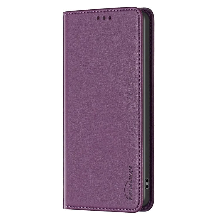 BINFEN COLOR BF18 For iPhone 16 Case Magnetic Closing PU Leather Card Holder Phone Cover
