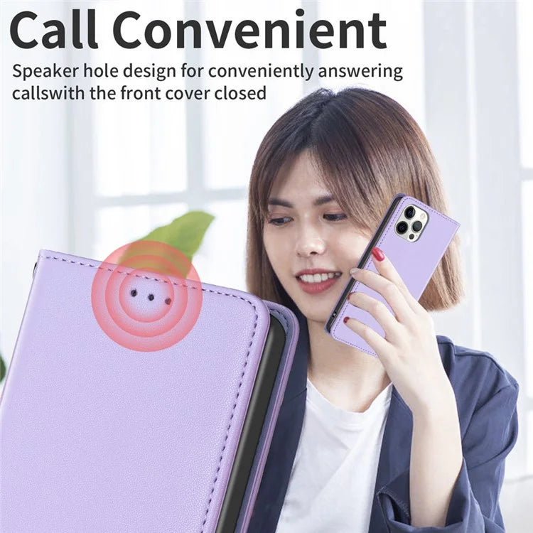 BINFEN COLOR BF18 For iPhone 16 Case Magnetic Closing PU Leather Card Holder Phone Cover