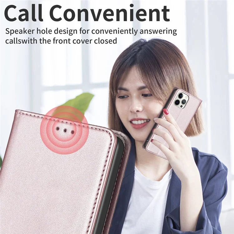 BINFEN COLOR BF18 For iPhone 16 Case Magnetic Closing PU Leather Card Holder Phone Cover