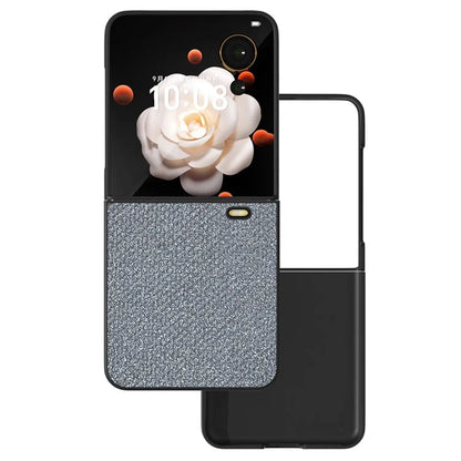 For Honor Magic V Flip 5G Case PU Leather Rhinestone Texture Phone Cover