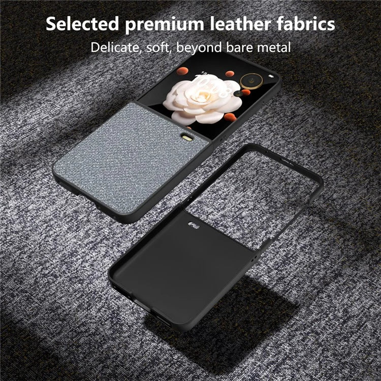 For Honor Magic V Flip 5G Case PU Leather Rhinestone Texture Phone Cover
