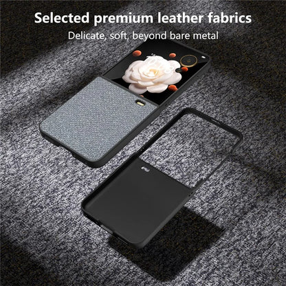 For Honor Magic V Flip 5G Case PU Leather Rhinestone Texture Phone Cover