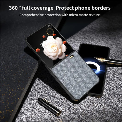 For Honor Magic V Flip 5G Case PU Leather Rhinestone Texture Phone Cover