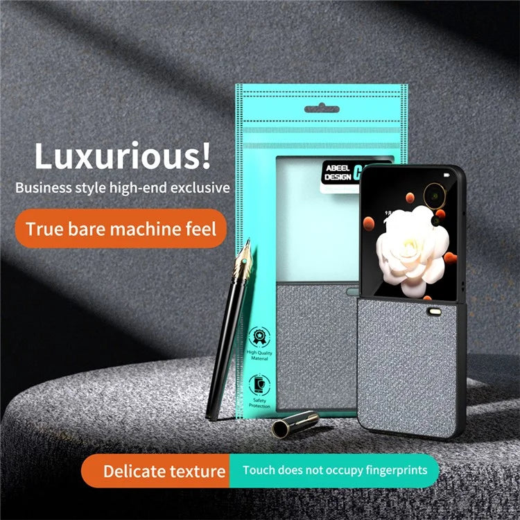 For Honor Magic V Flip 5G Case PU Leather Rhinestone Texture Phone Cover