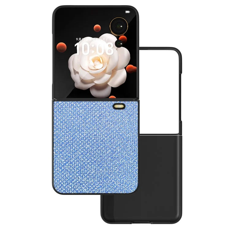 For Honor Magic V Flip 5G Case PU Leather Rhinestone Texture Phone Cover