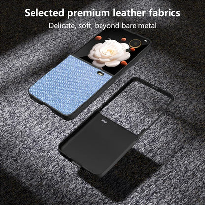 For Honor Magic V Flip 5G Case PU Leather Rhinestone Texture Phone Cover