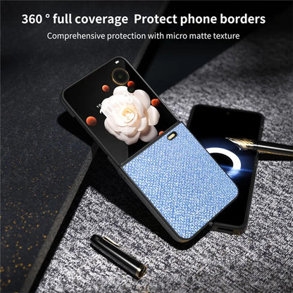 For Honor Magic V Flip 5G Case PU Leather Rhinestone Texture Phone Cover