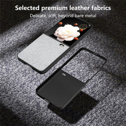 For Honor Magic V Flip 5G Case PU Leather Rhinestone Texture Phone Cover