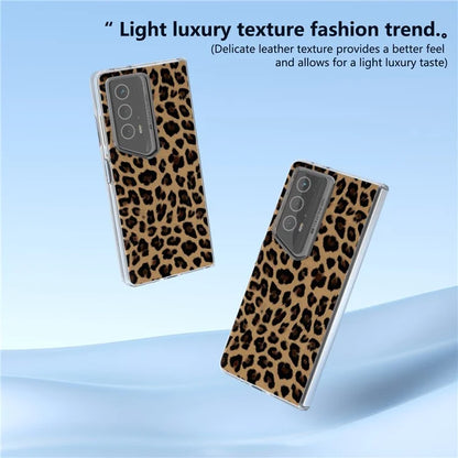 For Honor Magic V2 RSR Porsche Design Case Leather Phone Cover Leopard Texture