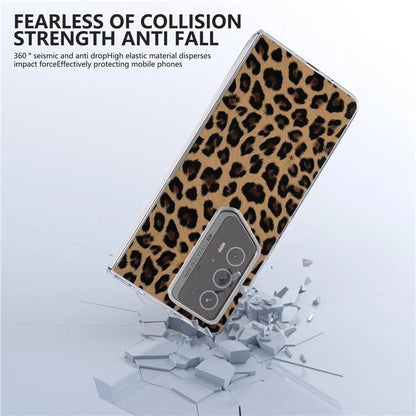 For Honor Magic V2 RSR Porsche Design Case Leather Phone Cover Leopard Texture