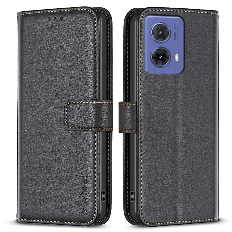 BINFEN COLOR BF17 For Motorola Moto G85 5G / S50 Neo 5G Wallet Case PU Leather Phone Cover