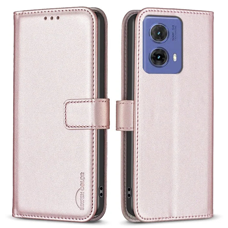 BINFEN COLOR BF17 For Motorola Moto G85 5G / S50 Neo 5G Wallet Case PU Leather Phone Cover