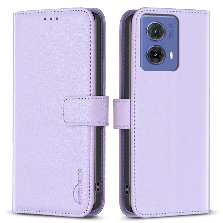 BINFEN COLOR BF17 For Motorola Moto G85 5G / S50 Neo 5G Wallet Case PU Leather Phone Cover