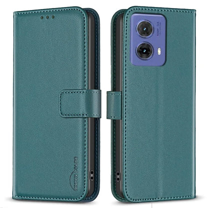BINFEN COLOR BF17 For Motorola Moto G85 5G / S50 Neo 5G Wallet Case PU Leather Phone Cover