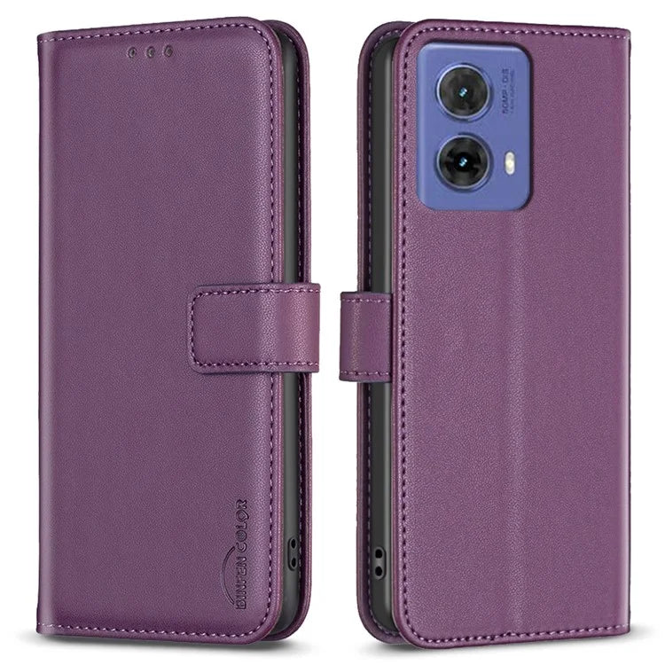 BINFEN COLOR BF17 For Motorola Moto G85 5G / S50 Neo 5G Wallet Case PU Leather Phone Cover