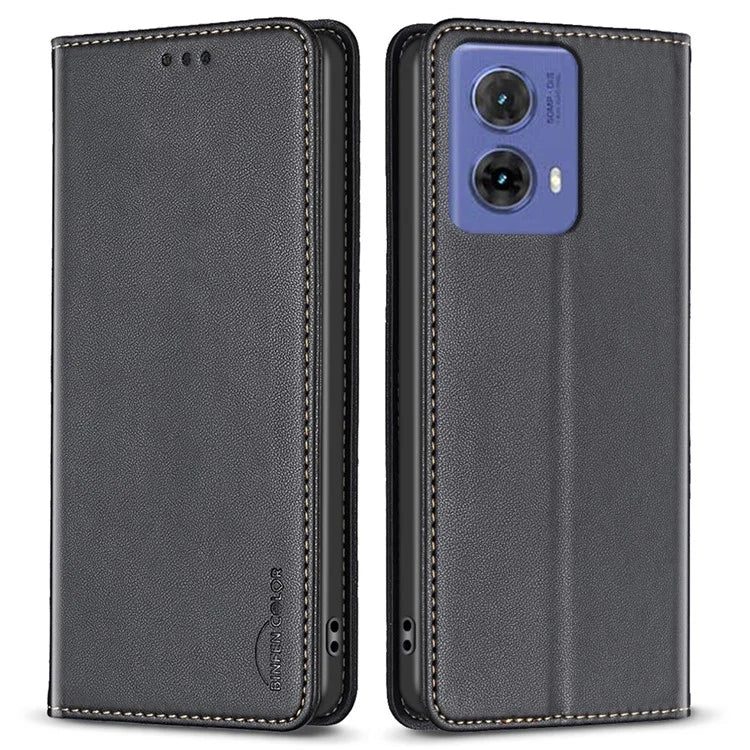 BINFEN COLOR BF18 For Motorola Moto G85 5G / S50 Neo 5G Case Leather Phone Cover Magnetic Closing