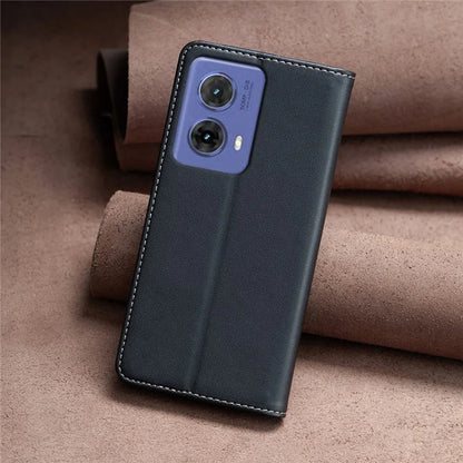 BINFEN COLOR BF18 For Motorola Moto G85 5G / S50 Neo 5G Case Leather Phone Cover Magnetic Closing